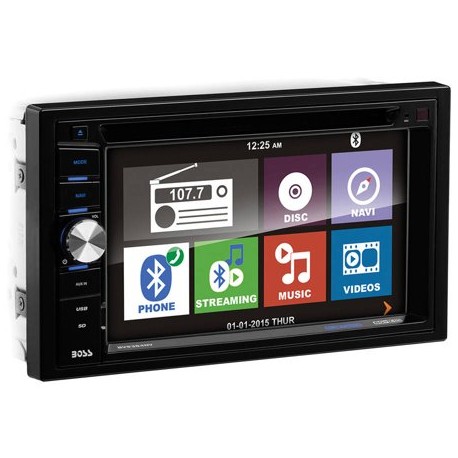 Boss Audio BV9384NV Bluetooth Double-DIN DVD Player with 6.2" Touchscreen Monitor and Navigation