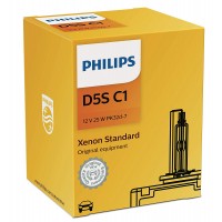 Philips D5SC1 Standard Authentic Xenon HID Headlight Bulb, 1 Pack