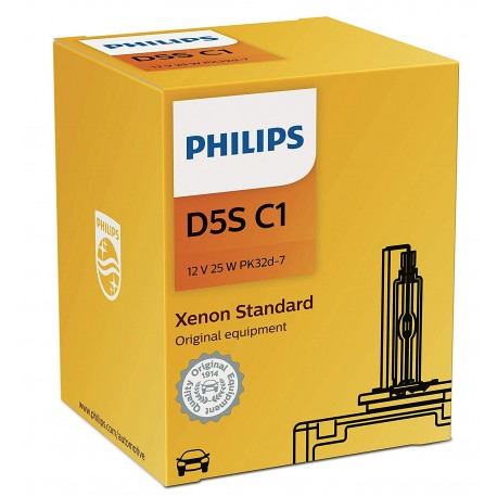 Philips D5SC1 Standard Authentic Xenon HID Headlight Bulb, 1 Pack